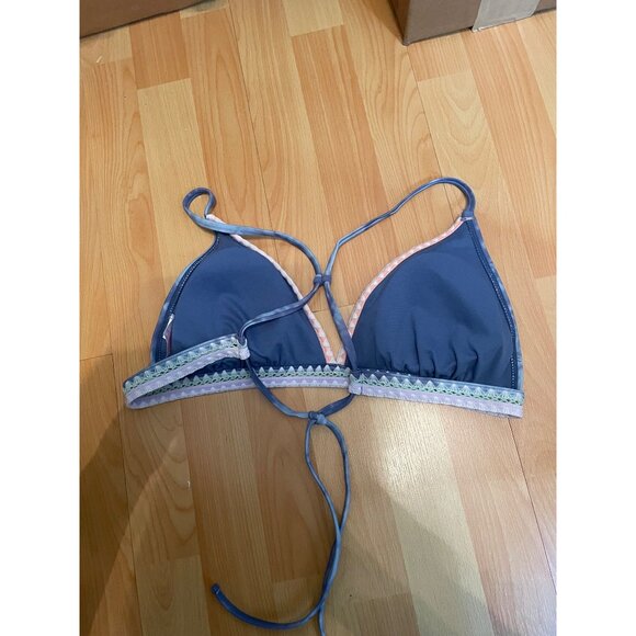 Blue and Pink Triangle String Bikini Top Xhileration Size XL Adjustable NWOT - Picture 4 of 7